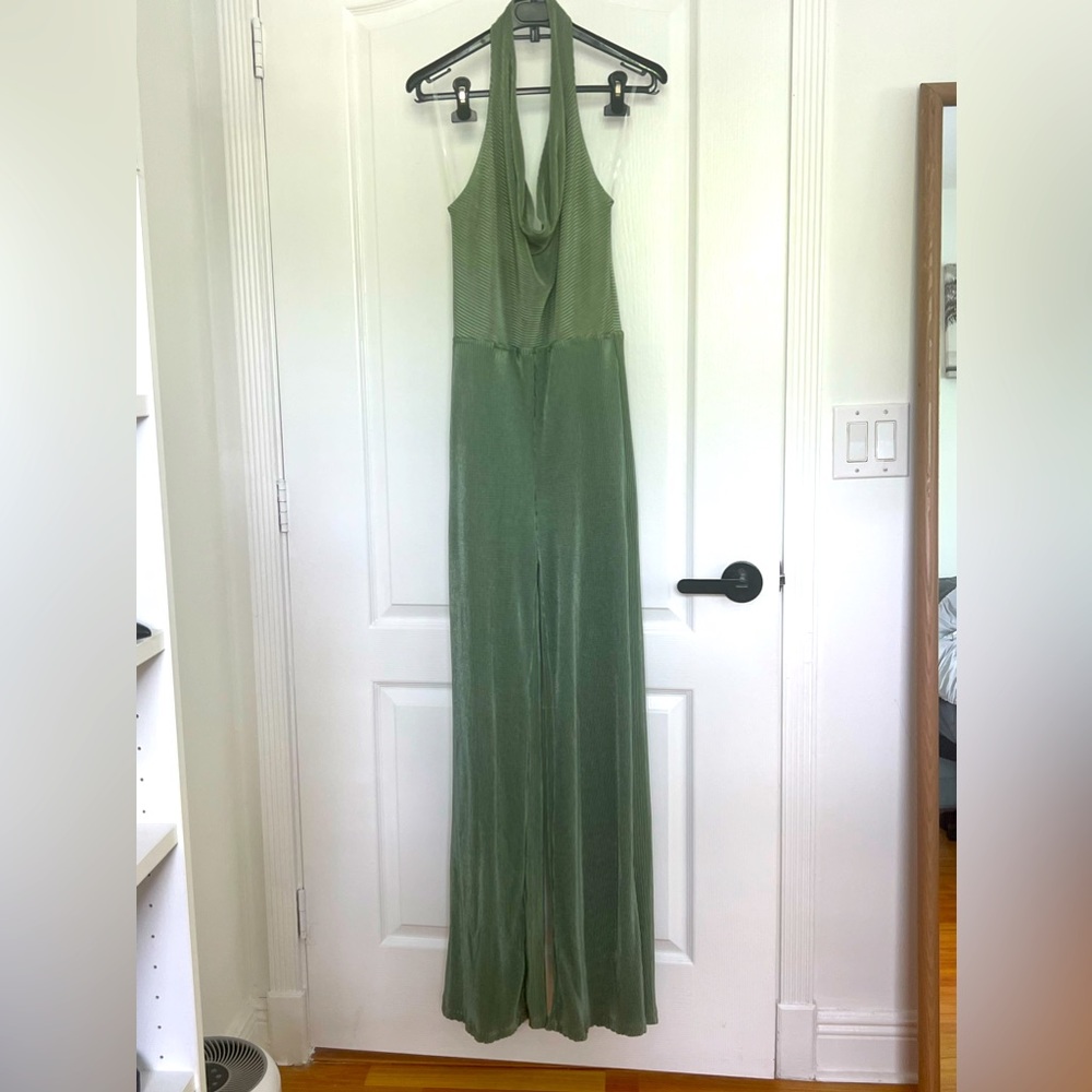 Green Halter Jumpsuit